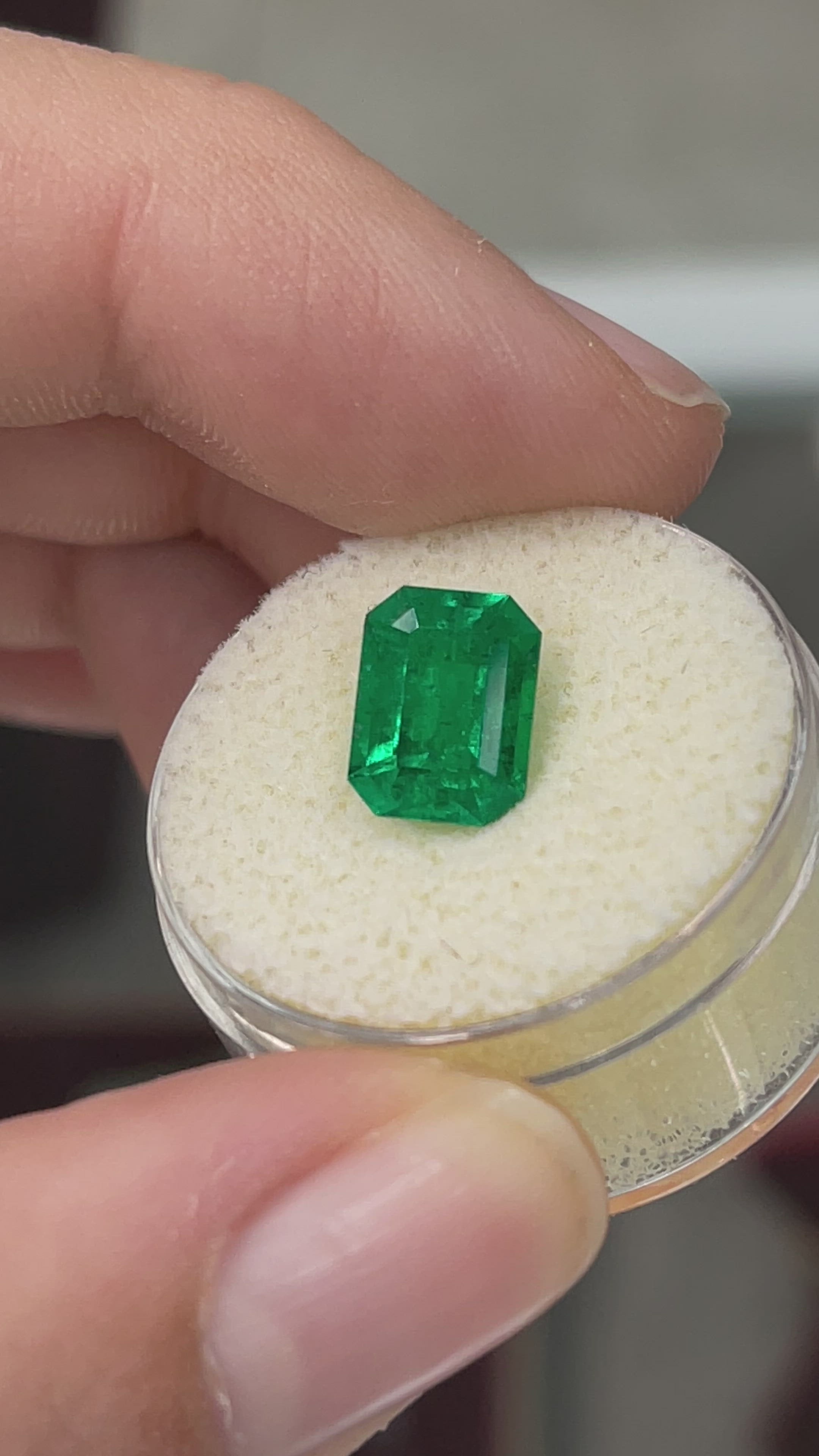 2.51 Carat GIA Certified Vivid Dark Muzo Green Natural Loose Colombian Emerald-Emerald Cut