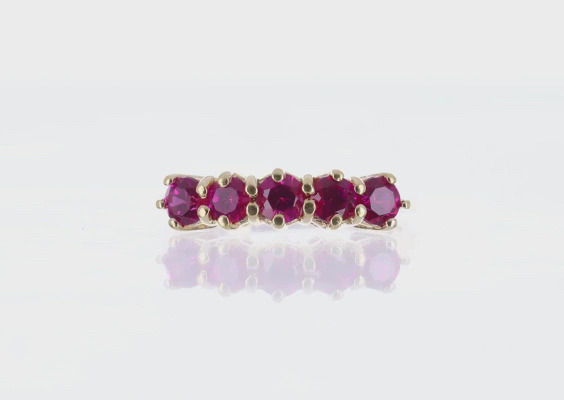 High Fashion Rubellite Ring Band