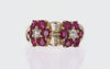 1.88tcw Natural Ruby & Diamond Wide Gold Band 18K video