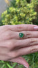 5.56cts Bezel Set Trillion Cut Cabochon Emerald Solitaire 14k video