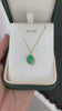 3.0-Carat Colombian Emerald Solitaire Oval 6-Claw Prong Gold Modern Pendant Necklace