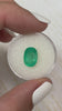 2.95 Carat 11.3x8 Freckled Medium Green Loose Colombian Emerald-Oval Cut