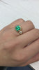 3.25tcw Three Stone Thick Bezel Set Emerald & Diamond Ring 14K video