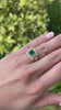 2.17tcw 14K Intense Dark Green Emerald Cut & Mid Century Diamond Statement Ring