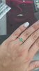 Dazzling Brilliance: 1.10tcw Natural Emerald Round Cut & Diamond Shank 14K White Gold Ring