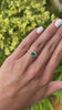 1.57tcw Natural Dark Horizontal Emerald-Oval Cut & Diamond Halo Engagement Four Prong 14K Gold Ring