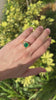 2.90ct 18K Men's Chunky Vivid Dark Green Colombian Emerald Cut Unisex Solitaire Gold Ring