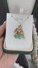 2.95tcw 14K Colombian Emerald & Diamond Pirate Sailor Gold Boat Pendant Necklaces