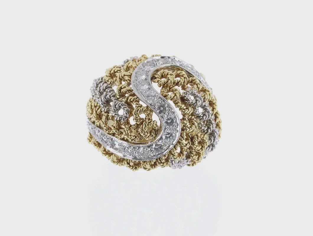 Basket Weave Diamond Ring video