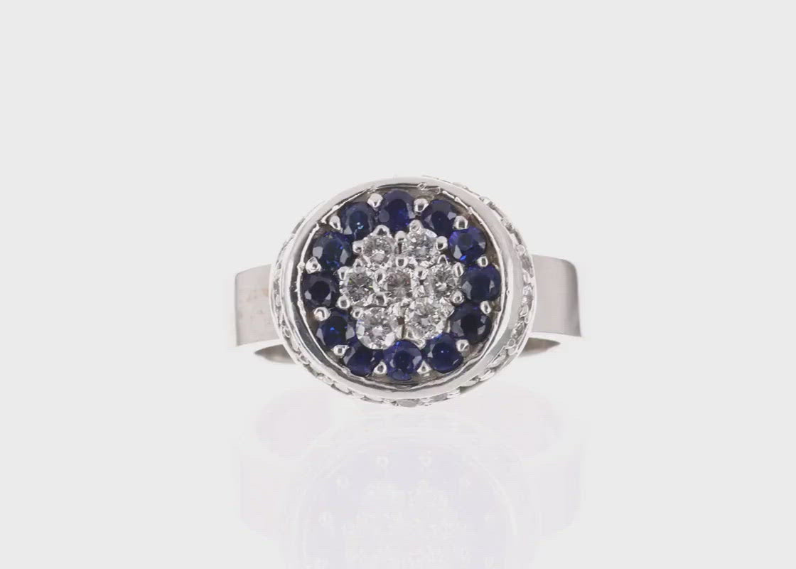 1.25tcw AAA+ Natural Blue Sapphire & Diamond Ring video