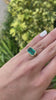 5.48cts 18K Big Deep Dark Green Bezel Natural Emerald East to West Solitaire Ring