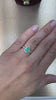 1.78tcw Tear Drop Pear Emerald Engagement Colombian Diamond Halo Ring with 14K White Gold