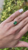 2.80ct 18K Dark Vivid Green Natural Emerald Cut Solitaire Modern Engagement Ring