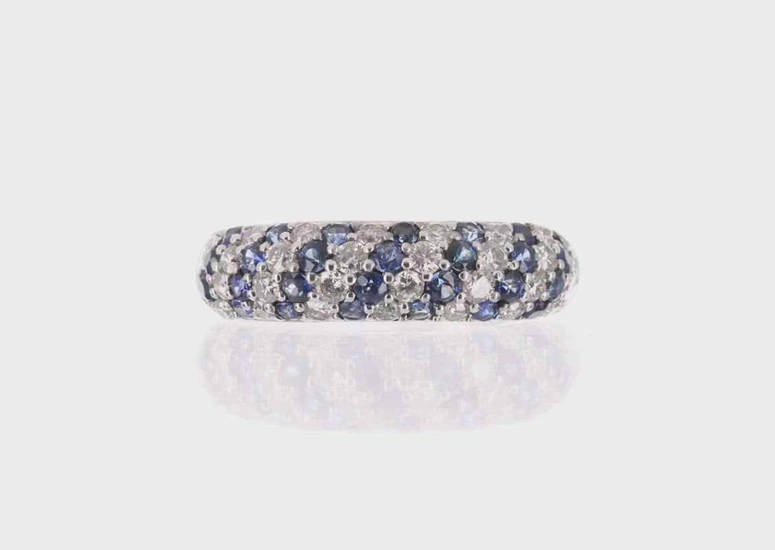 0.90tcw Sapphire & Diamond Ring 14K video