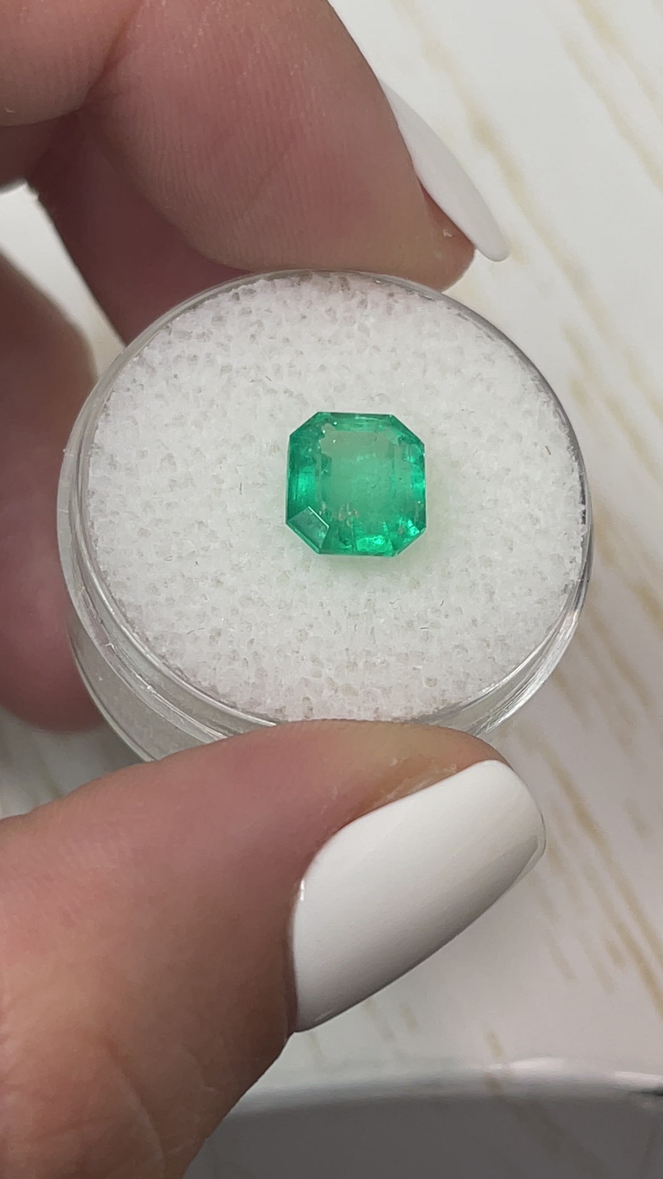 2.36 Carat Clipped Corners Green Natural Loose Colombian Emerald-Emerald Cut