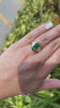 2.78ct 18K AAA Top Quality Vivid Green Natural Emerald Cut Solitaire Solid Gold Signet Ring