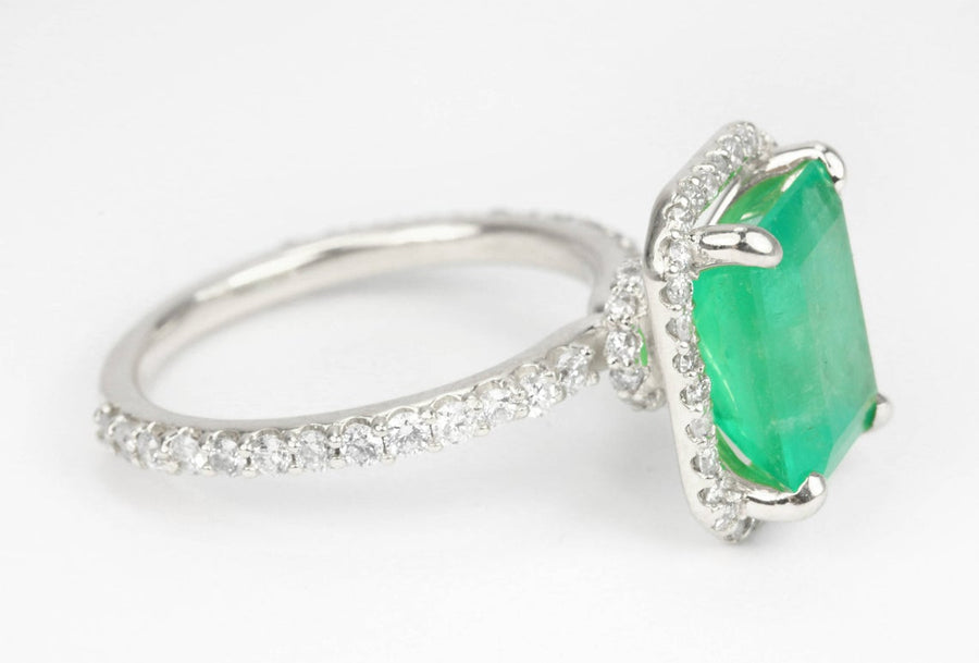 Double Shank Diamond Engagement Ring