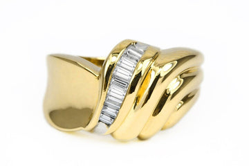 0.40pts Van Cleef & Arpels Diamond Ring in Yellow & White Gold 14K