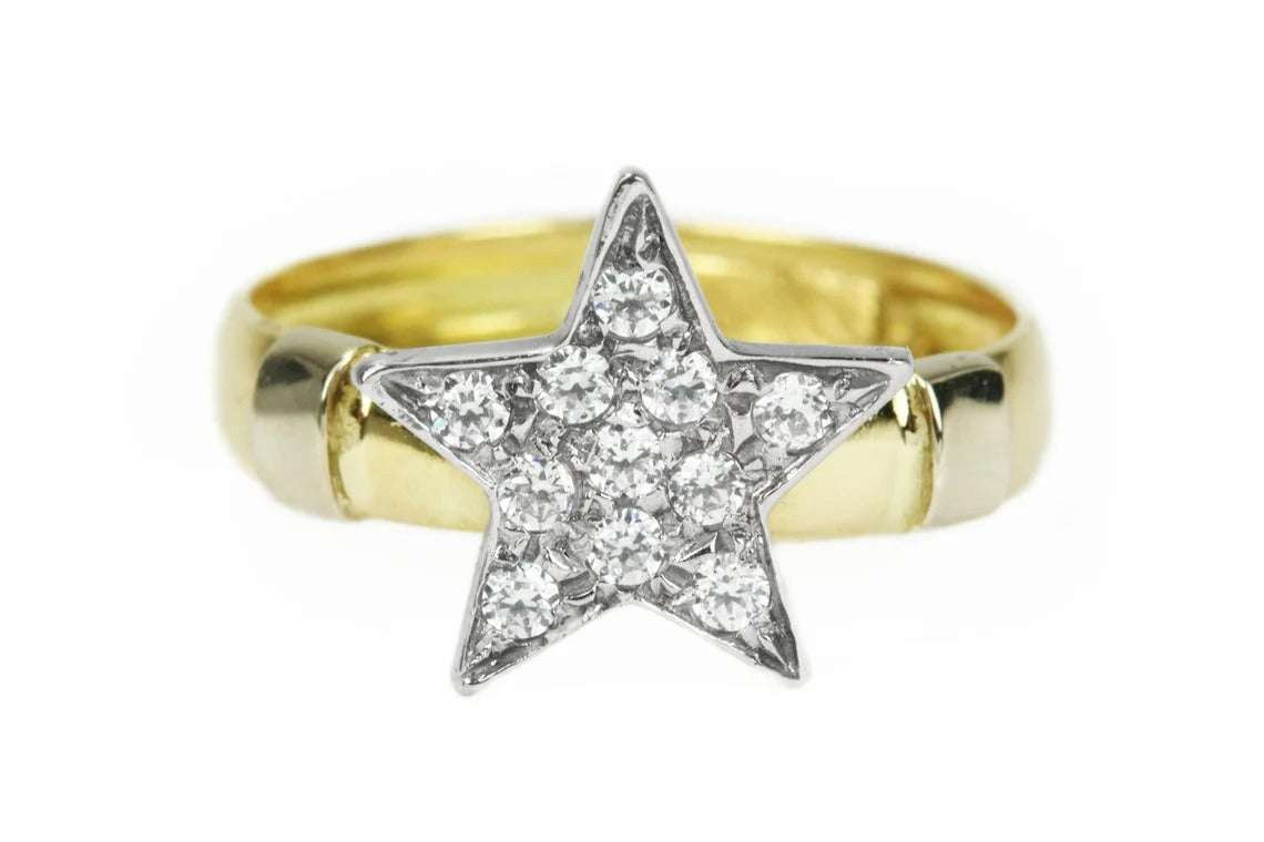 0.22pts Star Fish Diamond Ring 14K