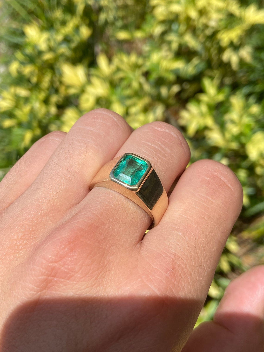 Amazon.com: Men Emerald Stone Ring, Natural Emerald Ring, Vintage Style Ring,  Man Minimal Ring, Ottoman Style Ring, 925k Sterling Silver Ring : Handmade  Products