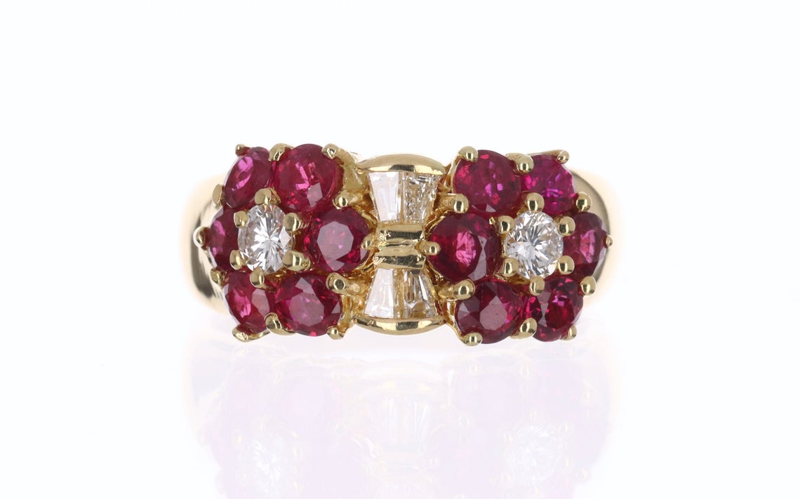 1.88tcw No-Heat Burma Ruby & Diamond Ring Certified 18K