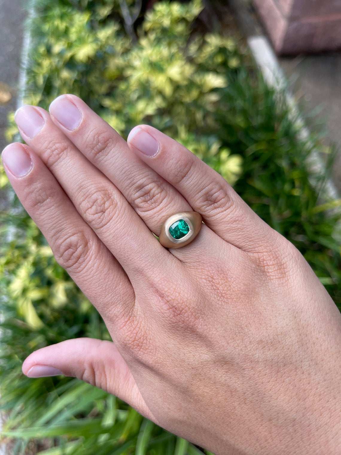 Colombian Emerald Gypsy Ring