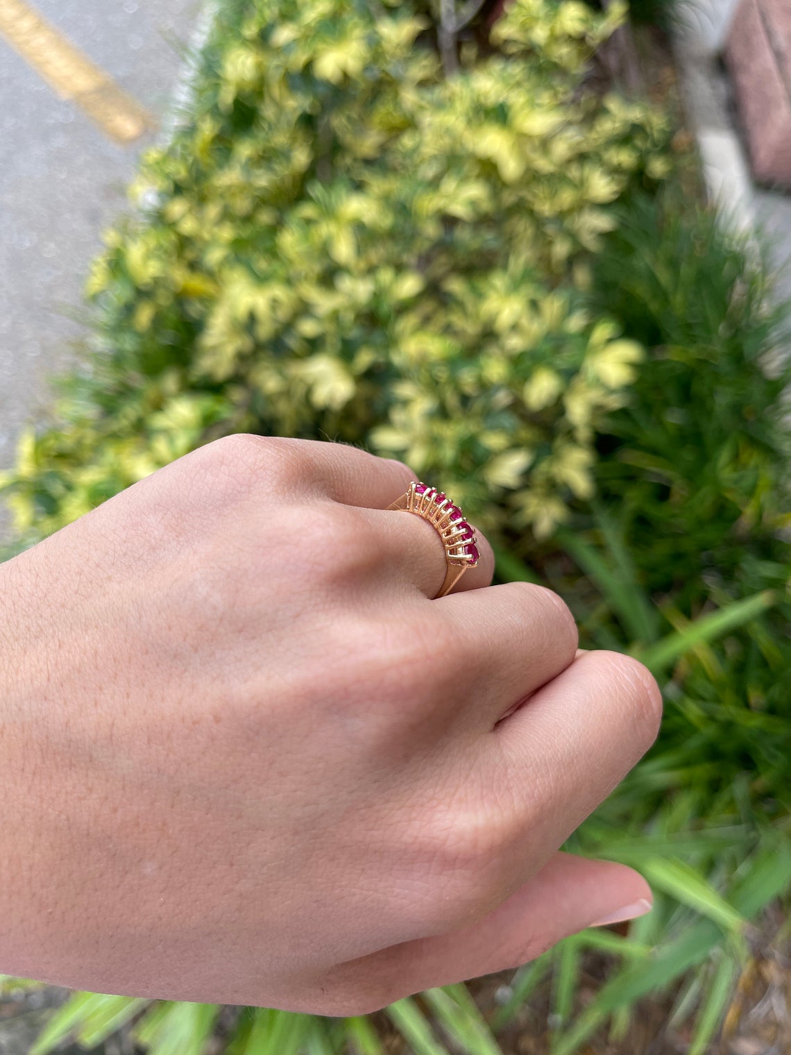 Rubellite Ring Band