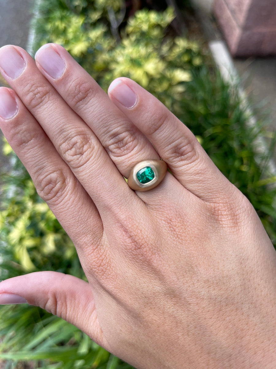 Colombian Emerald Gypsy Ring