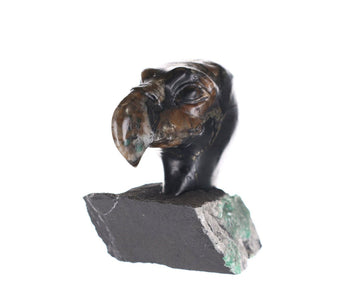 Colombian Emerald Bald Eagle Rough Crystal Sculpture