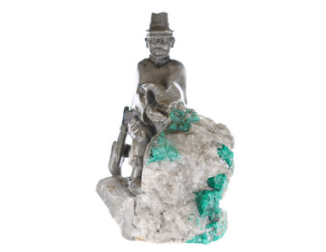 Colombian Emerald Camper Rough Crystal Sculpture