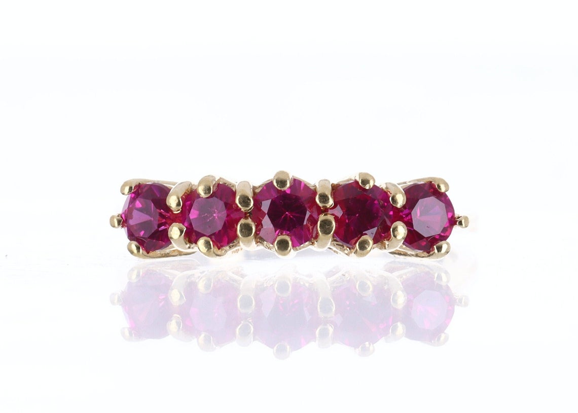 AAA+ High Fashion Rubellite Ring Band