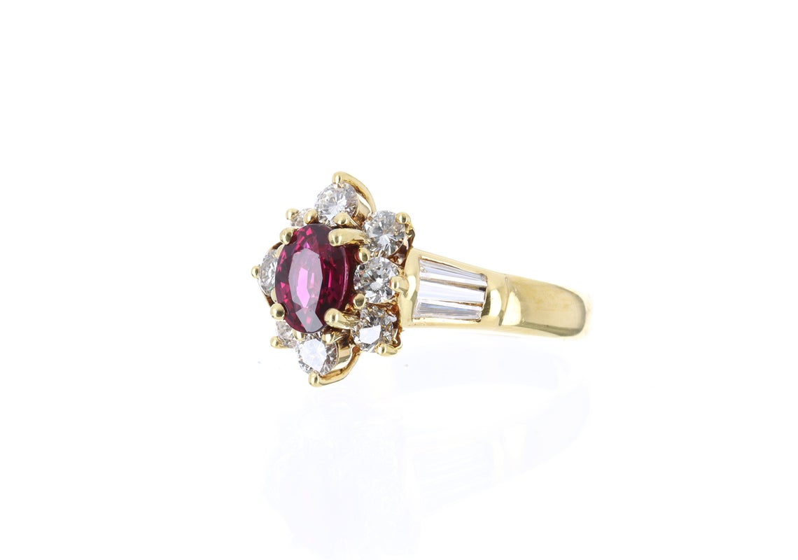 2.06cts 18K Ruby & Diamond Cocktail Ring