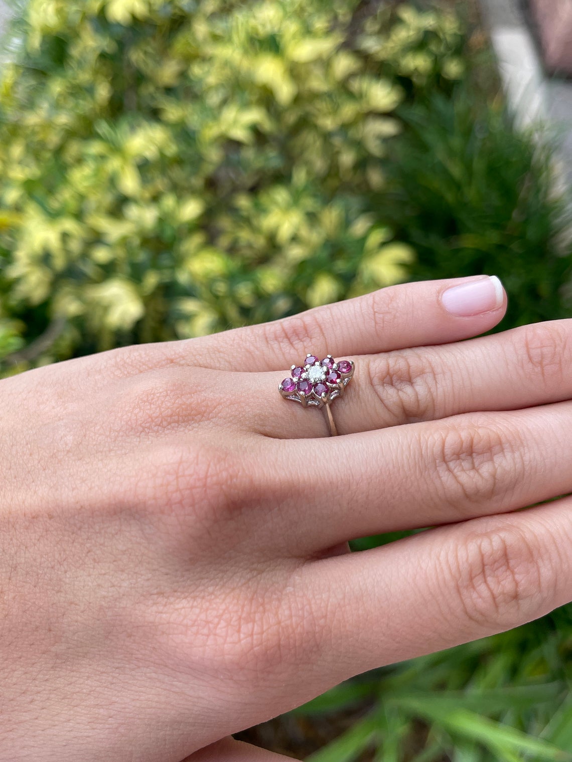 0.80tcw Ruby & Diamond Cocktail Ring 14K