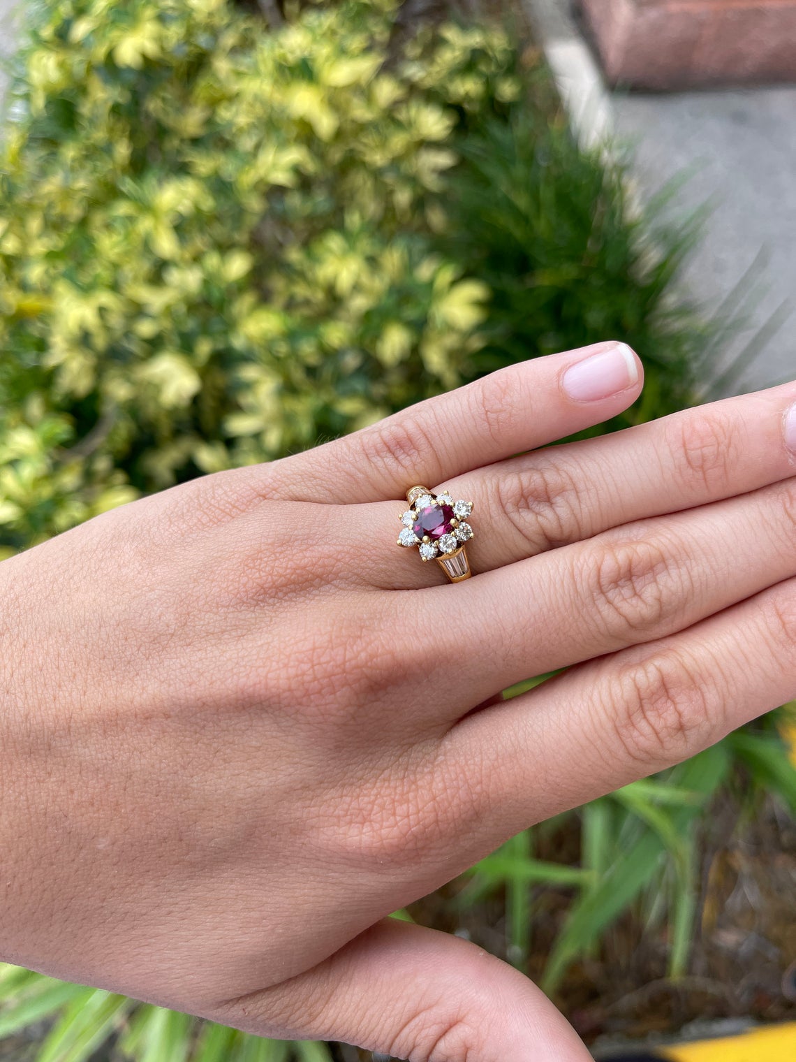 2.06cts 18K Ruby & Diamond Cocktail Ring