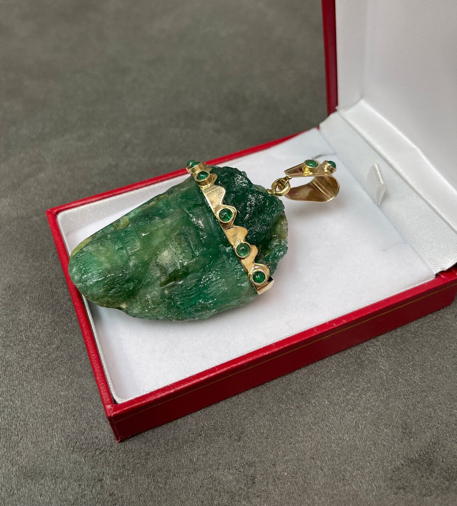 Jesus Christ With Crown - Rough Natural Emerald Crystal 