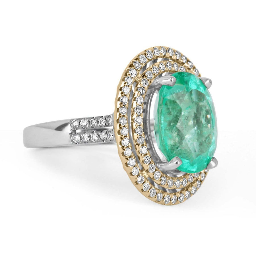 Fine Jewelry Platinum 4.50tcw Diamond & Emerald Ring