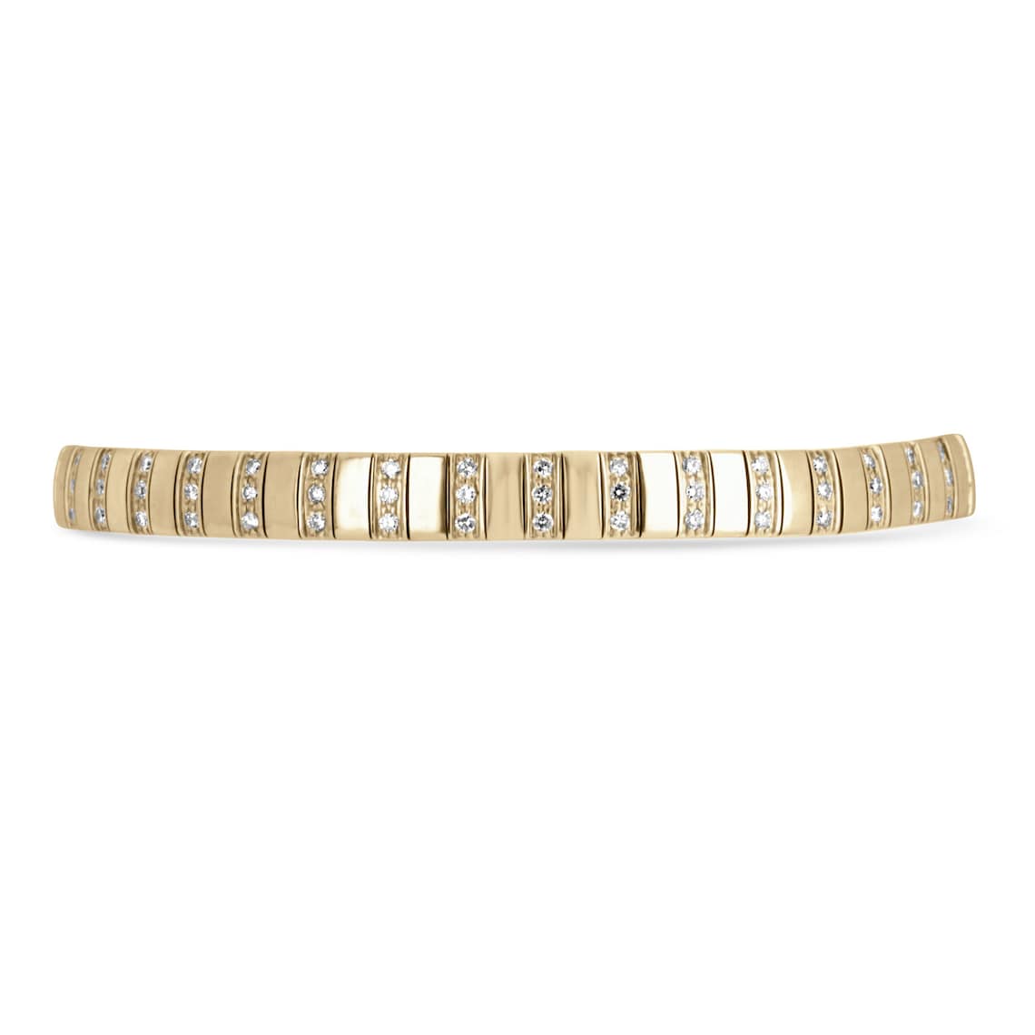 Emerald 1.67tcw Diamond Row 14K Gold Bracelet