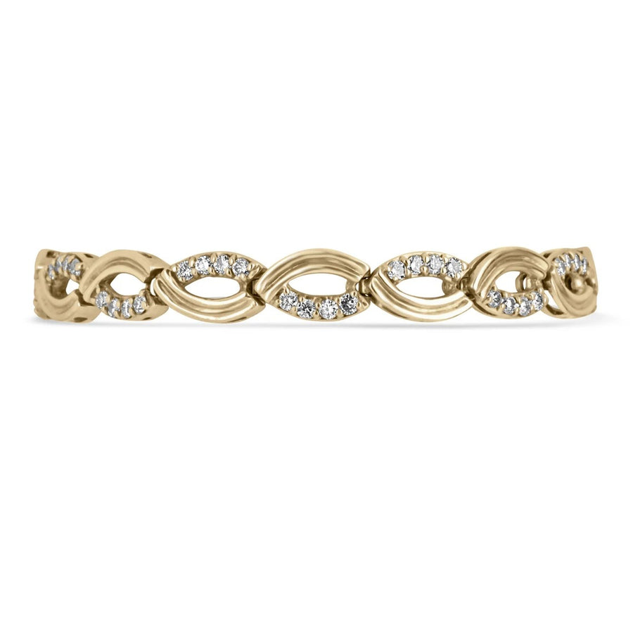 2.0tcw Diamond Infinity Yellow Gold Bracelet
