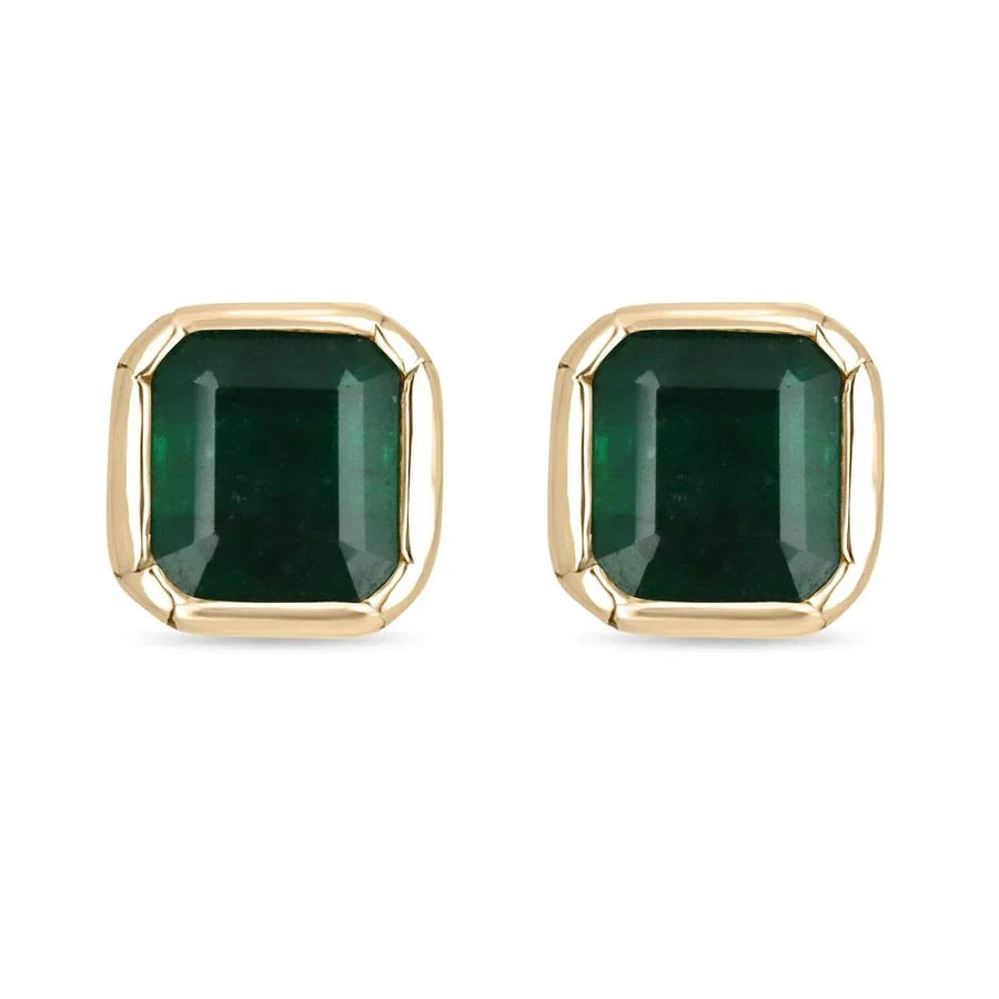 Big emerald 2025 green earrings