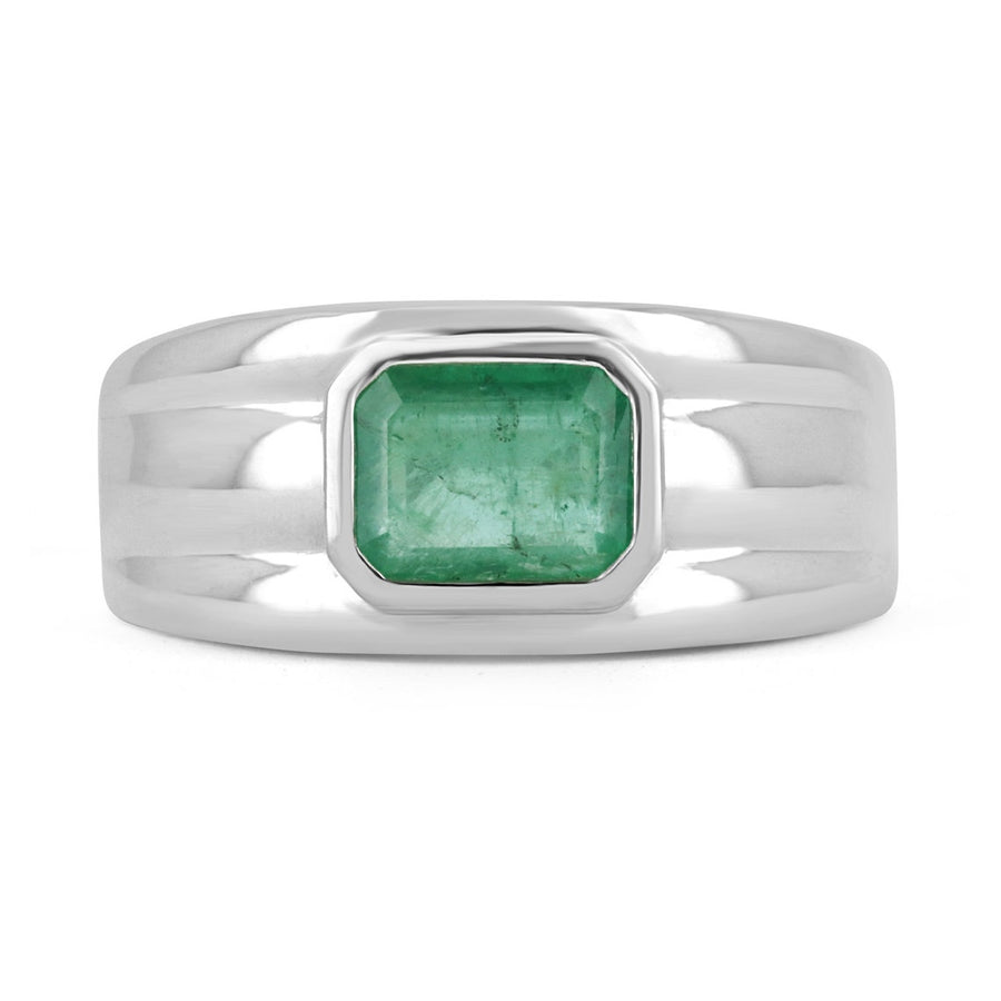2.0cts 925 Emerald Cut Solitaire Men's Ring