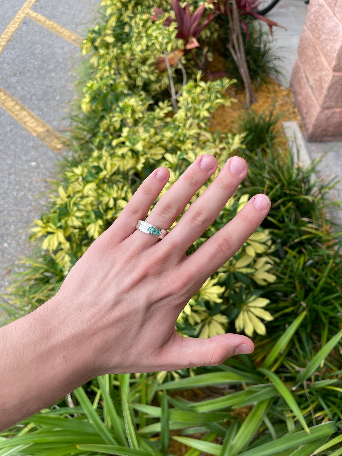 0.40tcw Colombian Emerald-Round Cut Three Stone Ring Sterling Silver - JR Colombian Emeralds