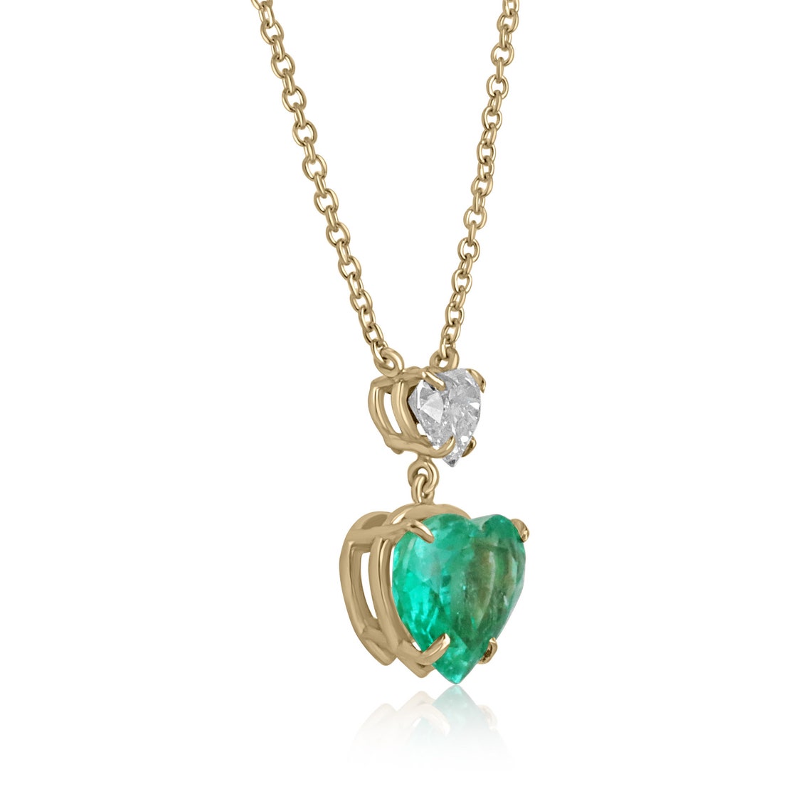 Heart Emerald Necklace