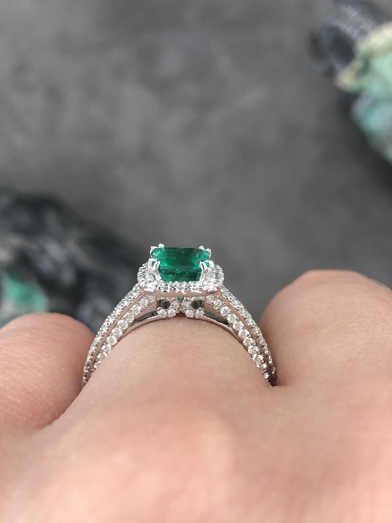 2.99tcw AAA Quality Emerald & Diamond