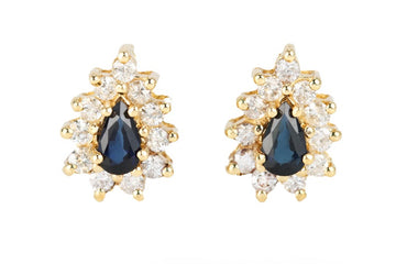 Sapphire Earrings DIAMONDS GOLD