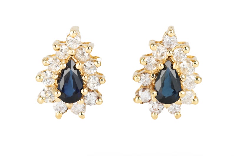 Sapphire Earrings DIAMONDS GOLD