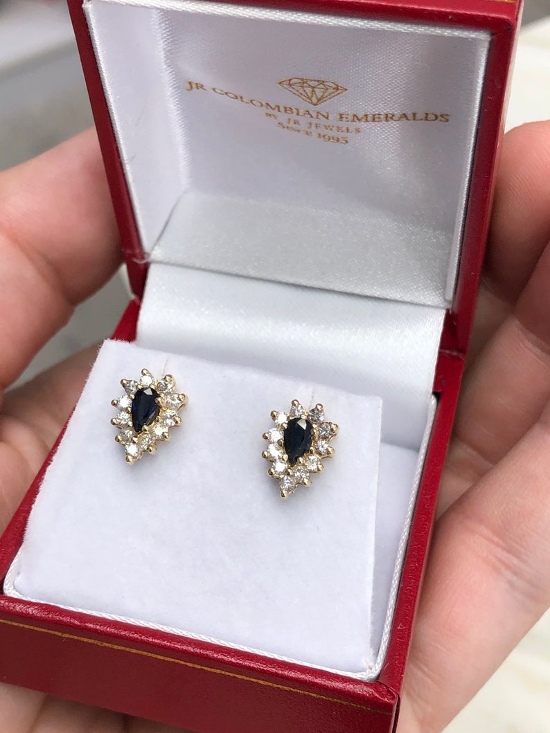 Cngstar Fashion Earrings Rhinestone Metal Gems Stud Earrings for Women Accessories Jewelry (Black)