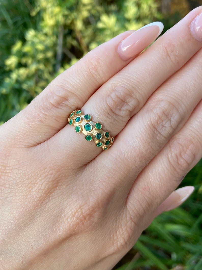 Cluster Emerald Ring