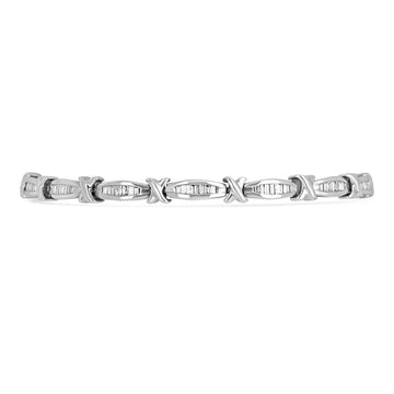 Diamond Bracelet 1.90 ct tw Round-cut Sterling Silver