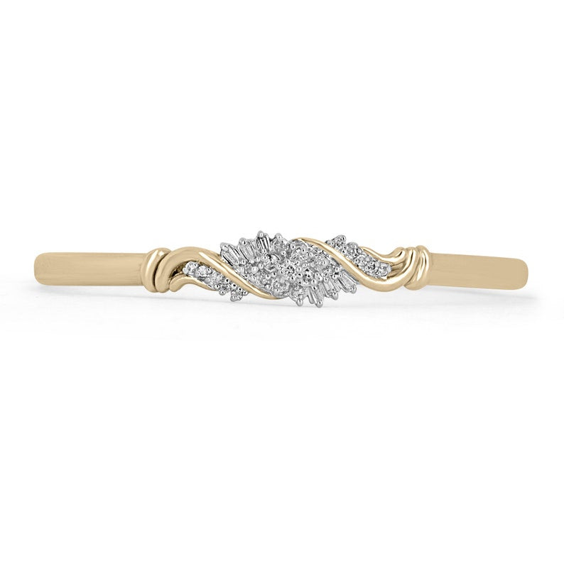 Color Round Shape 14 Kt Gold Diamond Bracelet 0.60 Ctw VVS-VS/EF