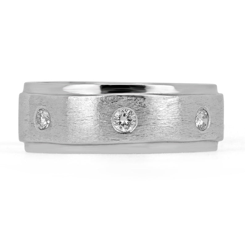 0.45tcw 14K Diamond Round Cut White Gold Eternity Band Ring